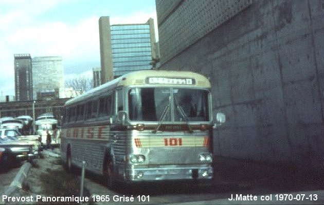BUS/AUTOBUS: Prevost Panoramique 1965 Grise