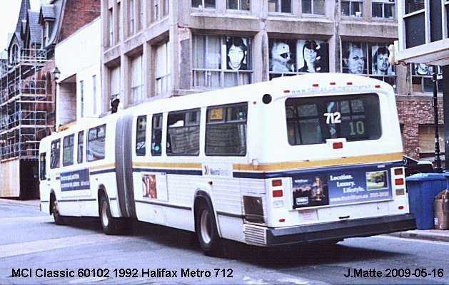 BUS/AUTOBUS: MCI TC60102N 1992 Halifax Metro