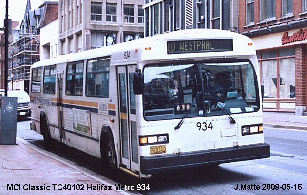 BUS/AUTOBUS: MCI Classic 1992 Halifax Metro