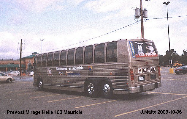 BUS/AUTOBUS: Prevost Le Mirage 1989 Helie