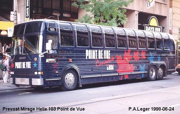 BUS/AUTOBUS: Prevost Mirage 1989 Helie