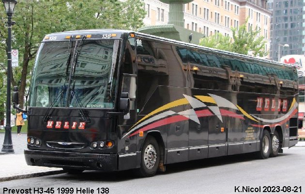 BUS/AUTOBUS: Prevost H3-45 1999 Helie