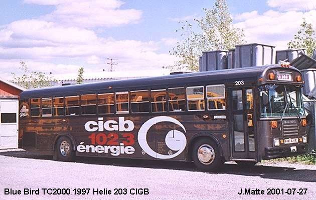 BUS/AUTOBUS: Blue Bird TC2000 1997 Helie