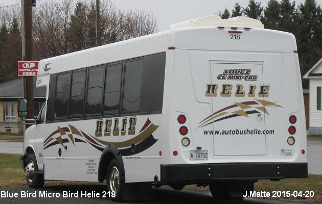 BUS/AUTOBUS: Blue Bird Micro Bird 2014 Helie