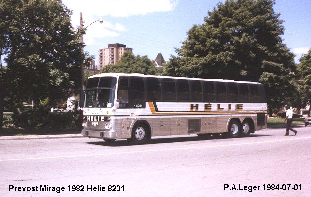 BUS/AUTOBUS: Prevost Le Mirage 1982 Helie