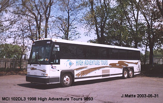 BUS/AUTOBUS: MCI 102DL3 1998 High Adventure