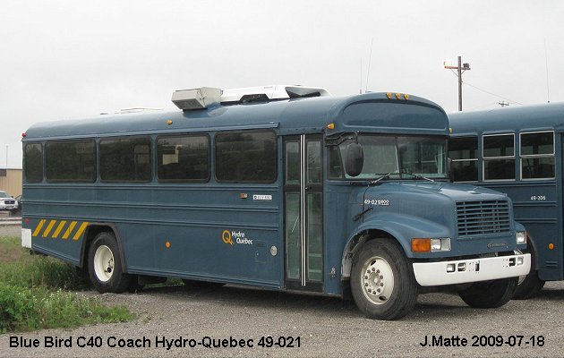 BUS/AUTOBUS: Blue Bird C40 2009 Hydro Quebec