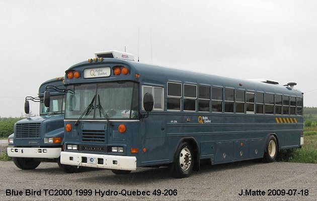 BUS/AUTOBUS: Blue Bird TC2000 1999 Hydro Quebec