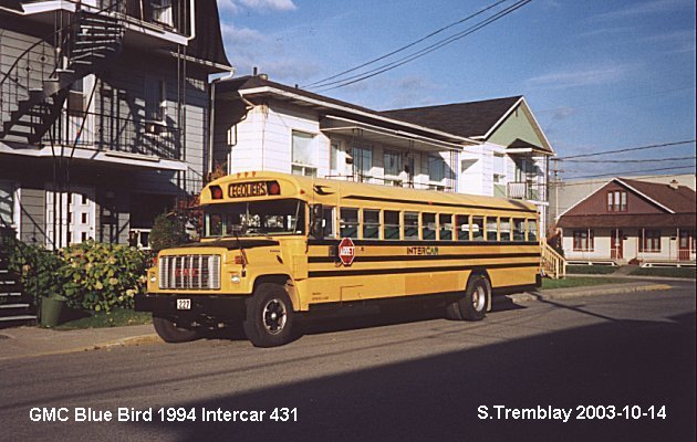 BUS/AUTOBUS: Blue Bird Conventionel 1994 Intercar