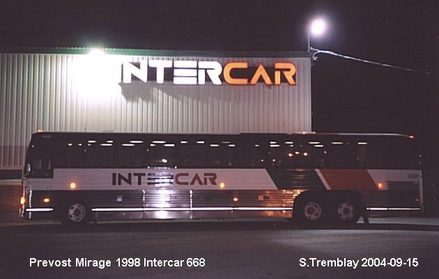 BUS/AUTOBUS: Prevost Mirage 1998 Intercar