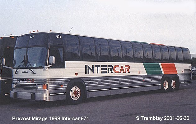 BUS/AUTOBUS: Prevost Mirage 1996 Intercar