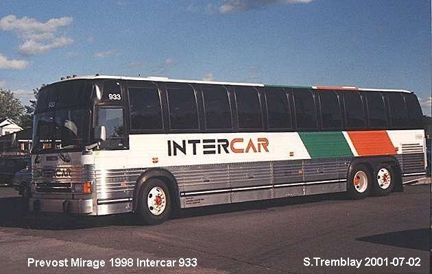 BUS/AUTOBUS: Prevost Mirage 1998 Intercar