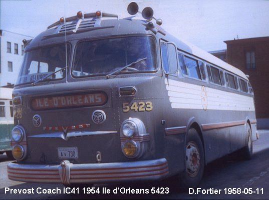 BUS/AUTOBUS: Prevost IC 41 1954 Ile d Orleans