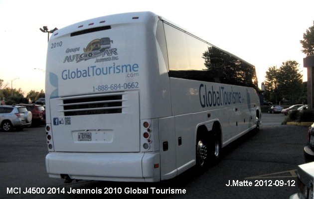 BUS/AUTOBUS: MCI J4500 2014 Jeannois