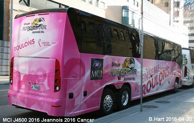 BUS/AUTOBUS: MCI J4500 2016 Jeannois