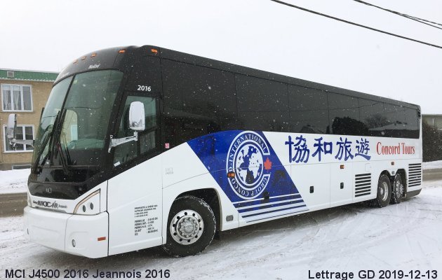 BUS/AUTOBUS: MCI J4500 2016 Jeannois