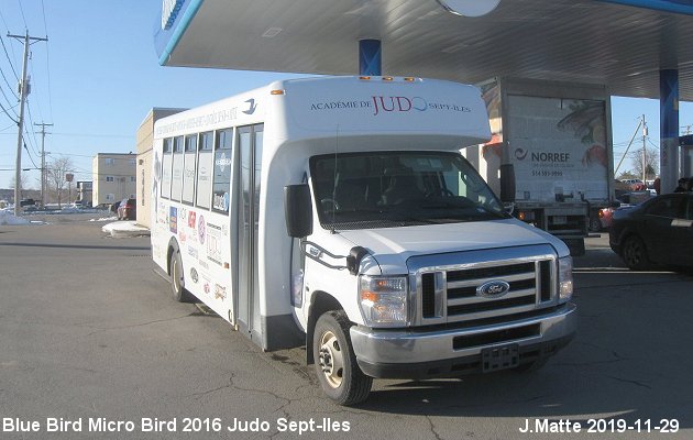 BUS/AUTOBUS: Blue Bird Micro Bird 2016 Judo Sept-Iles