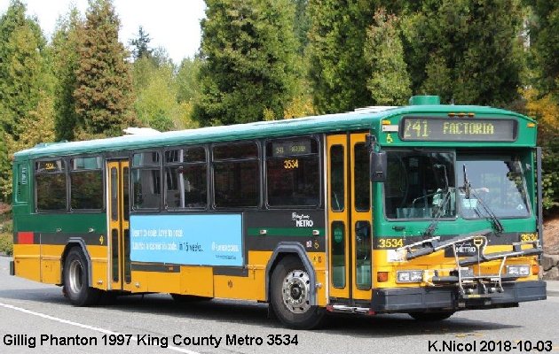 BUS/AUTOBUS: Gillig Phantom 1997 King County