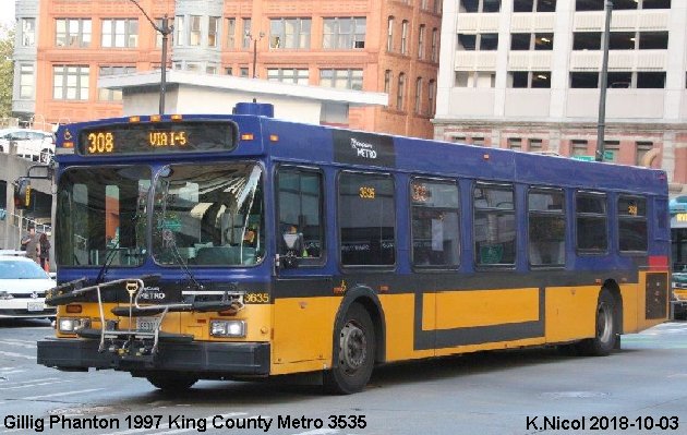 BUS/AUTOBUS: Gillig Phantom 1997 King County