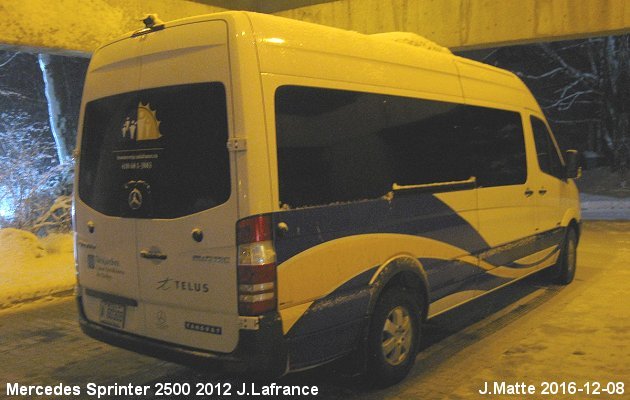 BUS/AUTOBUS: Mercedes Sprinter 2016 Oeuvres J.Lachance