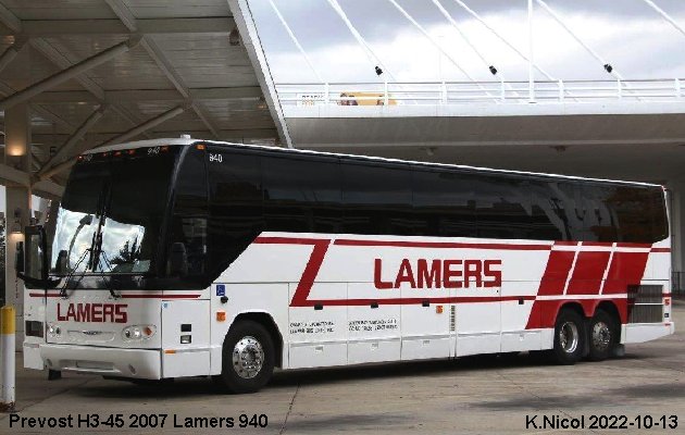 BUS/AUTOBUS: Prevost H3-45 2007 Lamers