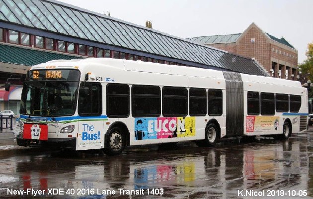 BUS/AUTOBUS: New Flyer XTDE40 2016 Lane Transit