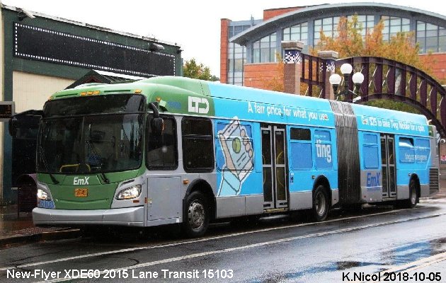 BUS/AUTOBUS: New Flyer XTDE60 2015 Lane Transit