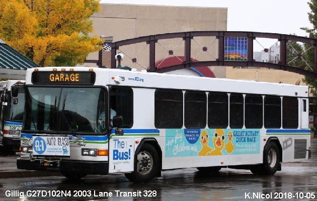 BUS/AUTOBUS: Gillig G27D102N4 2003 Lane Transit