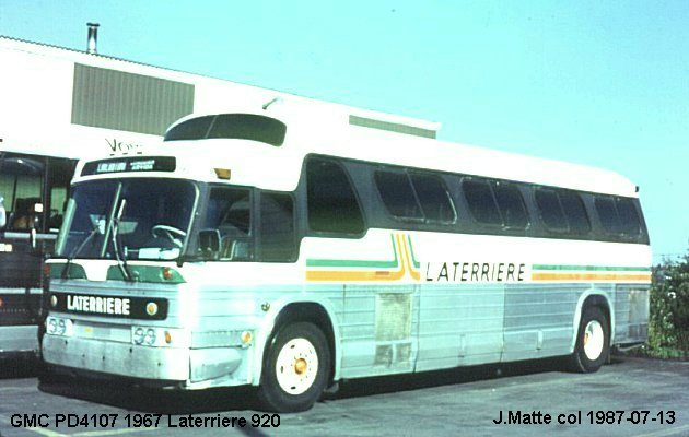 BUS/AUTOBUS: GMC PD4107 1967 Laterriere
