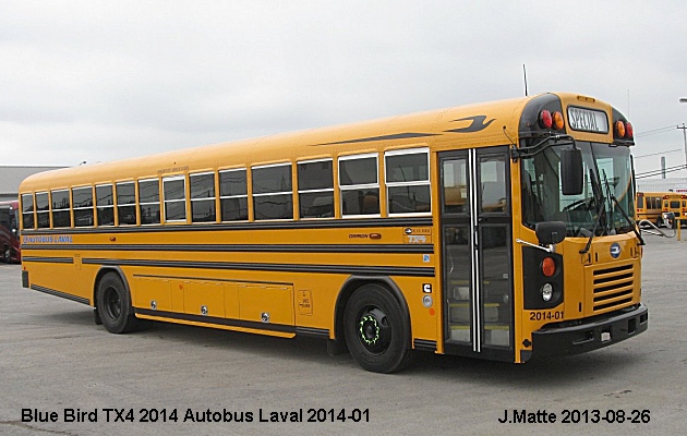 BUS/AUTOBUS: Blue Bird TX4 2014 Autobus Laval