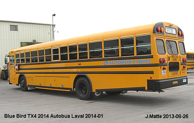 BUS/AUTOBUS: Blue Bird TX4 2014 Autobus Laval