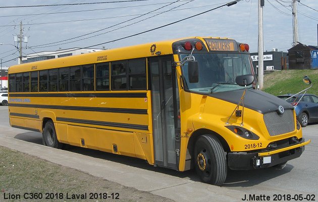 BUS/AUTOBUS: Lion C360 2018 Laval