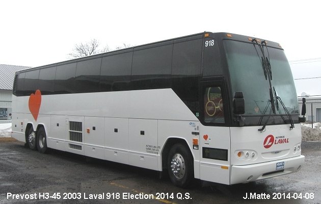 BUS/AUTOBUS: Prevost H3-45 2003 Autobus Laval