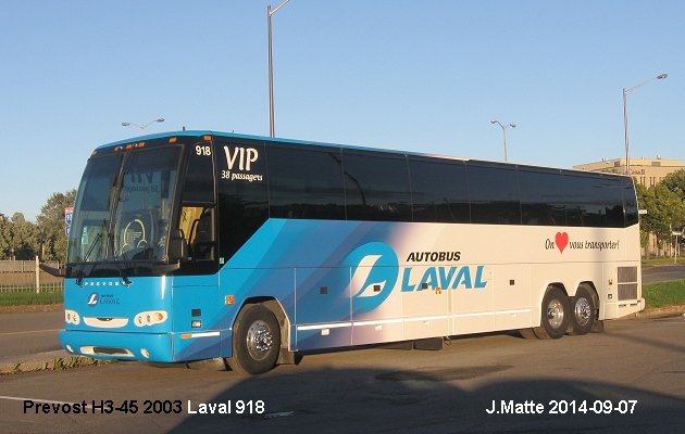 BUS/AUTOBUS: Prevost H3-45 2003 Autobus Laval