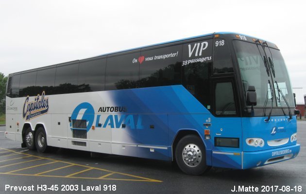 BUS/AUTOBUS: Prevost H3-45 2003 Autobus Laval