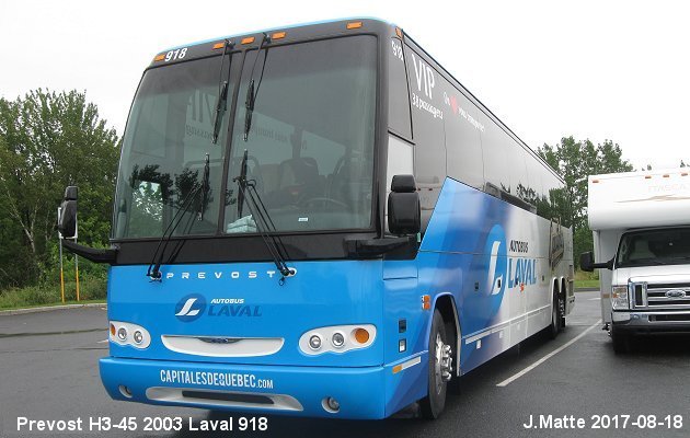 BUS/AUTOBUS: Prevost H3-45 2003 Autobus Laval