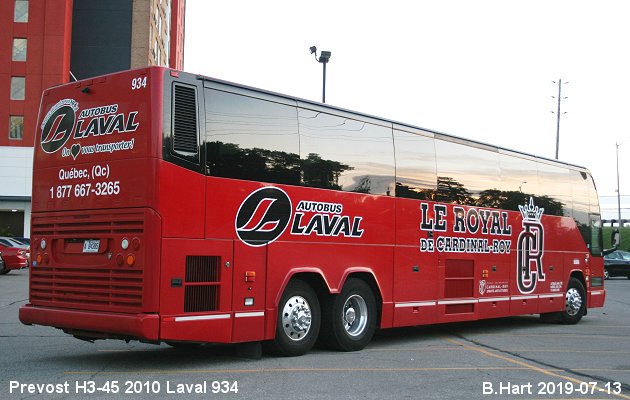 BUS/AUTOBUS: Prevost H3-45 2010 Laval