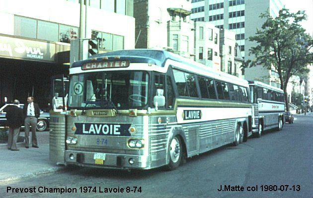 BUS/AUTOBUS: Prevost Champion 1974 Lavoie