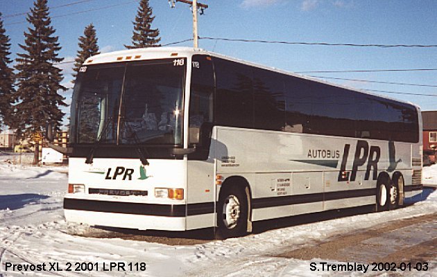 BUS/AUTOBUS: Prevost XL-2 2001 LPR Dostie