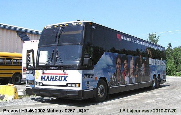 BUS/AUTOBUS: Prevost H3-45 2002 Maheux