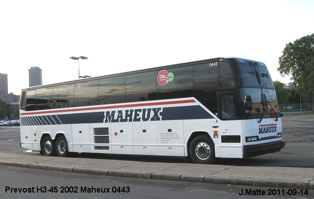 BUS/AUTOBUS: Prevost H3-45 2002 Maheux