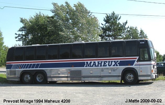 BUS/AUTOBUS: Prevost Mirage 1994 Maheux