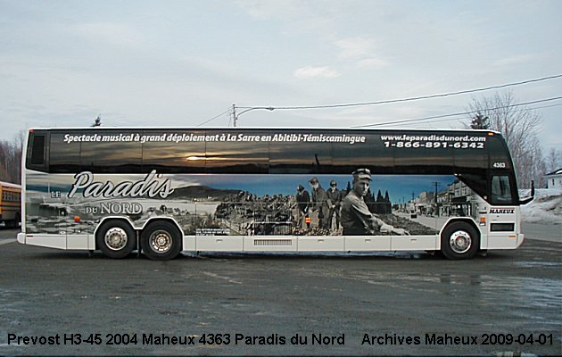 BUS/AUTOBUS: Prevost H3-45 2004 Maheux