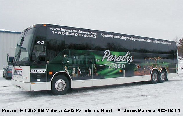 BUS/AUTOBUS: Prevost H3-45 2004 Maheux