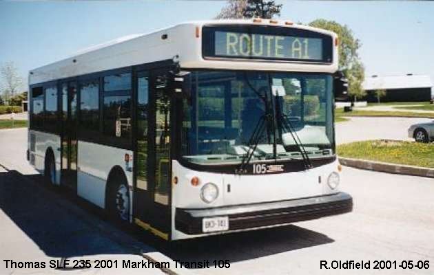 BUS/AUTOBUS: Thomas SLF835 2001 Markham Transit