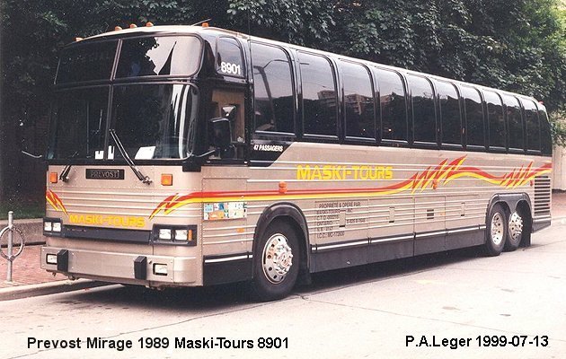 BUS/AUTOBUS: Prevost Mirage 1989 Maskitours