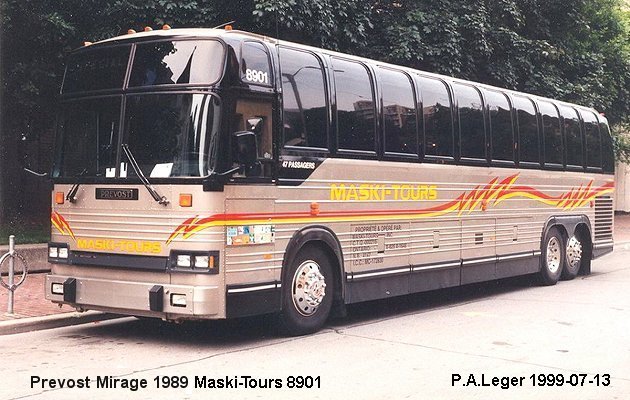 BUS/AUTOBUS: Prevost Mirage 1989 Maskitours