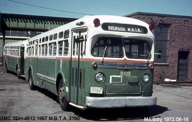 BUS/AUTOBUS: GMC TDH 4512 1957 M.B.T.A.