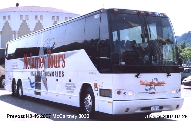 BUS/AUTOBUS: Prevost H3-45 2007 McCarney