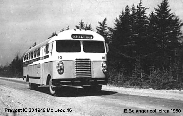 BUS/AUTOBUS: Prevost urbain 1949 McLeod